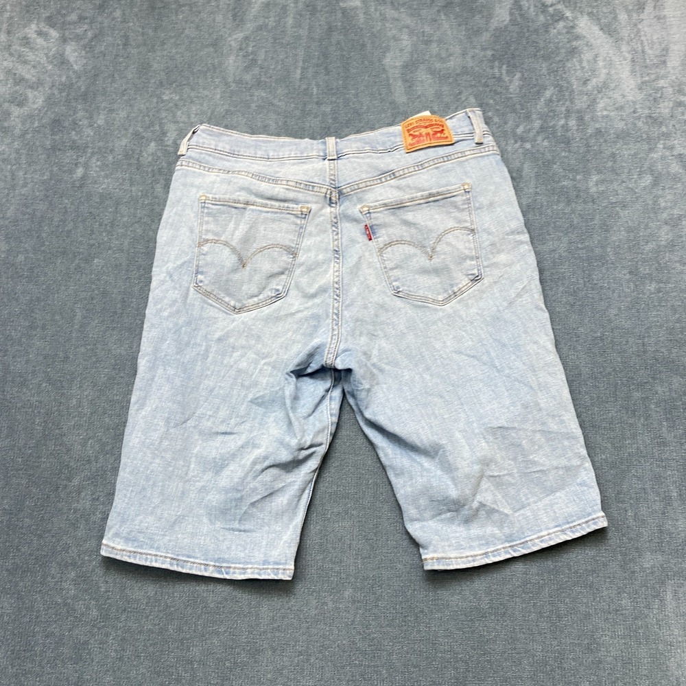Y2K Levi's Classic Bermuda Shorts Womens 30 Blue Denim Cotton Medium Wash